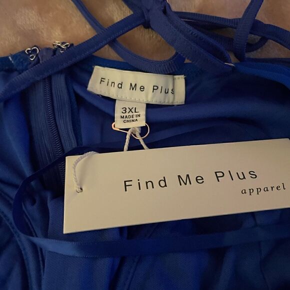 NWT Women’s Plus Bodycon Ruched Cocktail Dress Party Formal Royal Blue - Picture 8 of 11